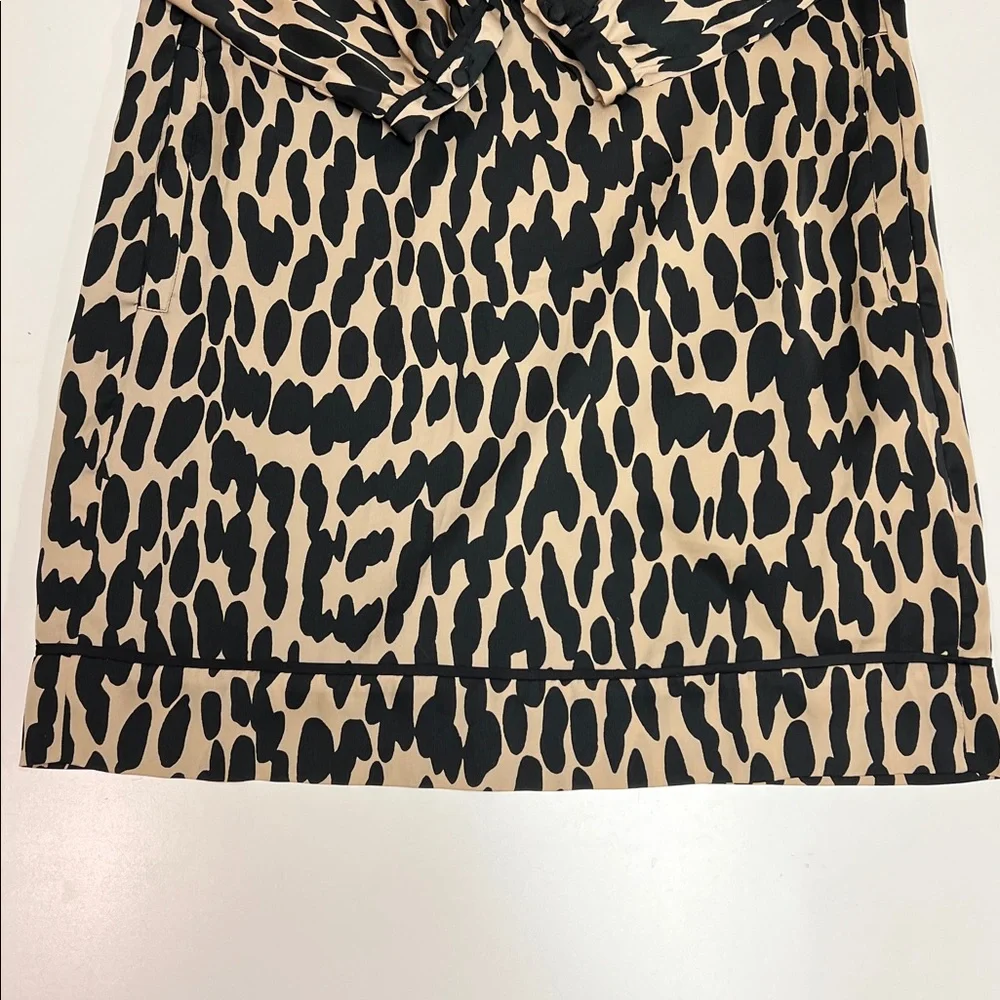 LOFT Black and Tan Patterned Sheath Dress - Picture 6 of 16